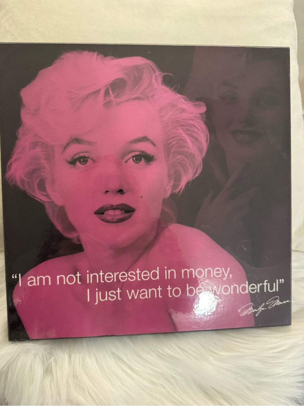 Pink Marilyn Monroe Portrait Wall Art